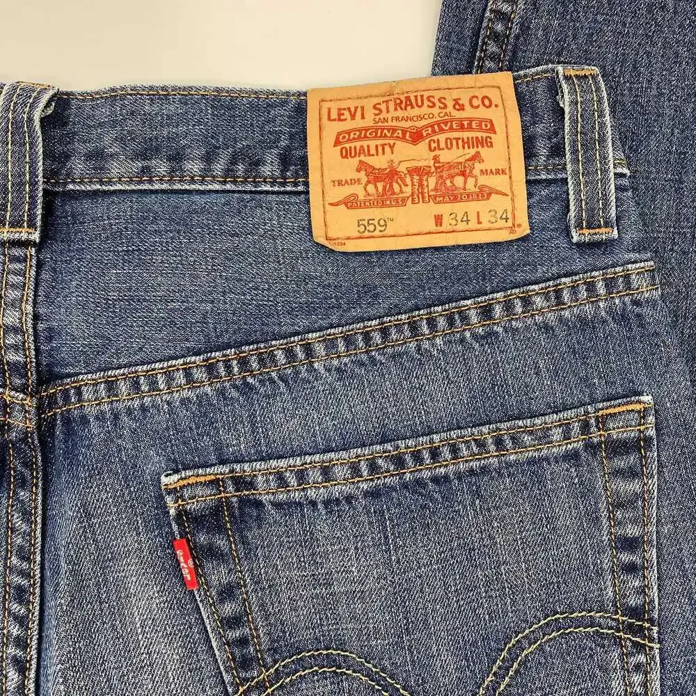 Levi’s Dark Wash 559 Relaxed Straight Jeans | Regular 34
